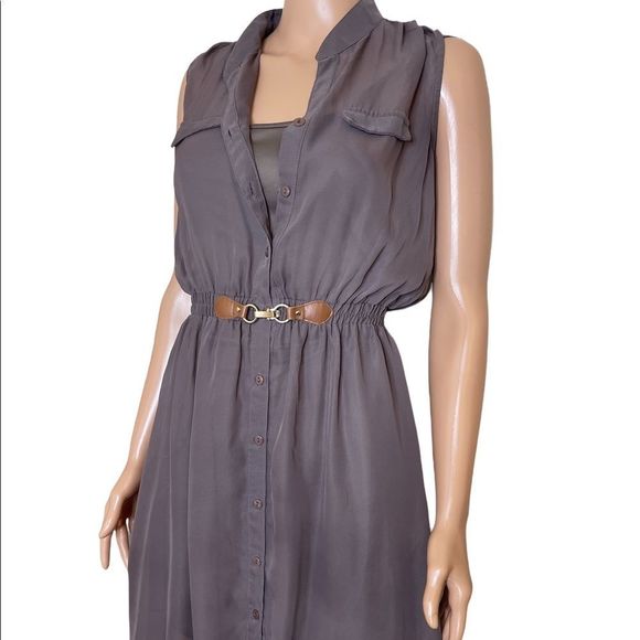 RnB A-Line Sleeveless Knee - Length Summer Tan Dress for Women SZ SM - Picture 1 of 11